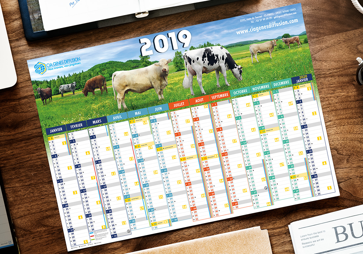 Calendrier 2019 Gènes Diffusion 